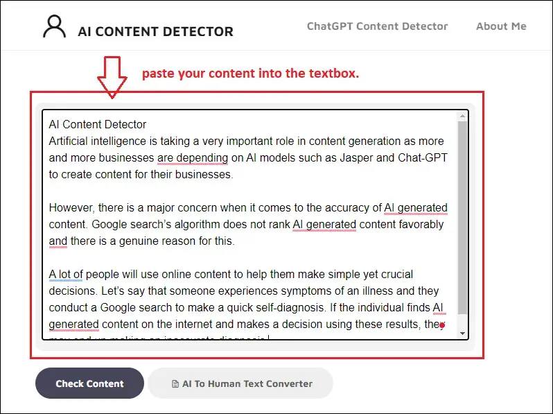 paste your content